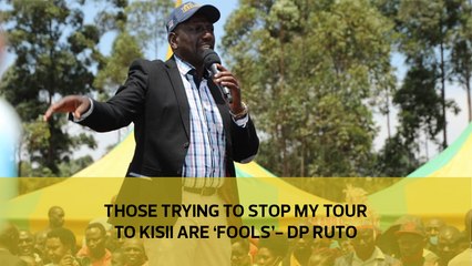 Those trying to stop my tour to Kisii are 'fools' - DP Ruto