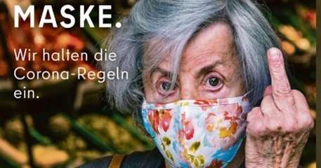 La ville de Berlin sort une affiche explicite pour que les anti-masques obéissent au doigt et à l'œil