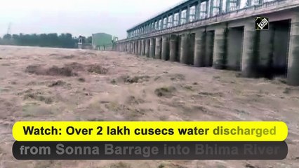 Watch: Over 2 lakh cusecs water discharged from Sonna Barrage into Bheema River