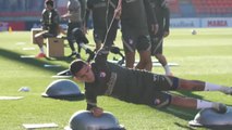 Torreira completa su primer entrenamiento con el Atlético