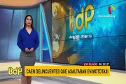Caen extranjeros que arrebataban celulares en Los Olivos a bordo de una mototaxi