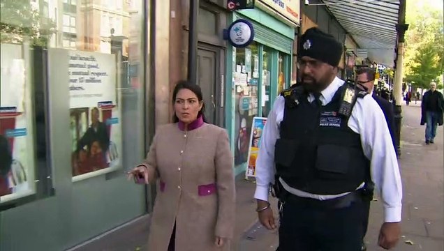 Priti Patel meets officers on Covid-19 enforcement patrol