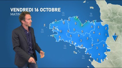 Bulletin météo pour le vendredi 16 octobre 2020