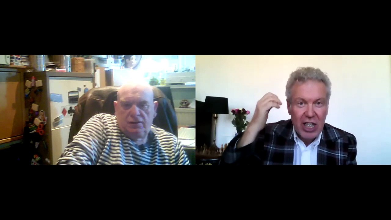 Andrew Eborn with Martin Cox off his trolley /  coping with change