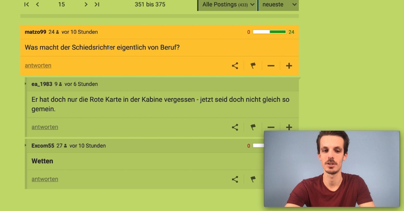 Videobeweis: Martin Schauhuber über die besten User-Kommentare