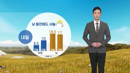 [날씨] 내일 낮 동안에도 서늘한 날씨 이어져 / YTN