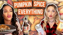 Eating Pumpkin Spice Foods For EVERY Meal?! *Can We Do It? *