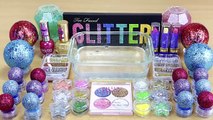 GLITTER SLIME Mixing makeup and glitter into Clear Slime Satisfying Slime Videos