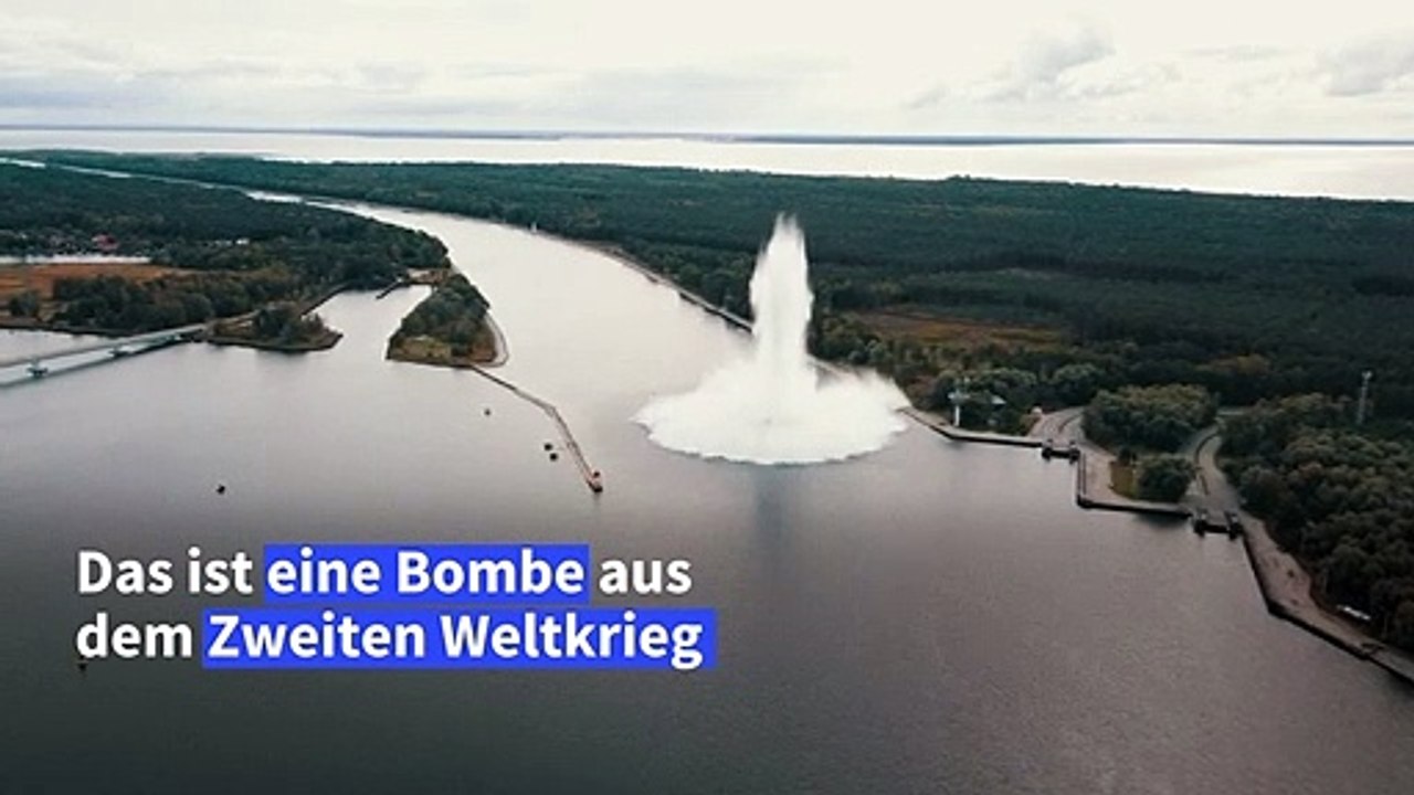 Hier explodiert eine Weltkriegsbombe