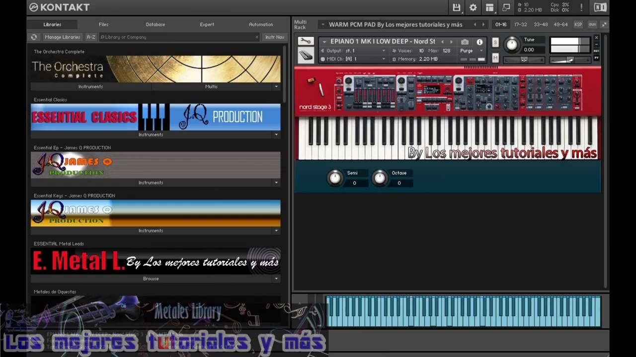 Nord Stage 3 - EPIANO 1 MK I LOW DEEP - SAMPLES KONTAKT 5.5.1 o superior