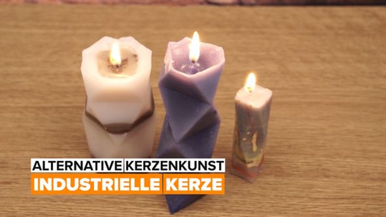 Alternative Kerzenkunst - geometrische Kerze
