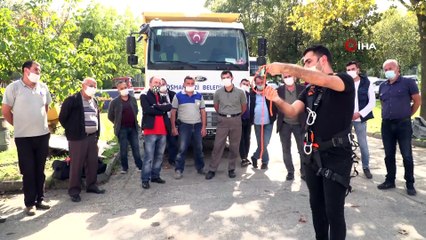 - Belediye personeline yüksekte çalışma eğitimi