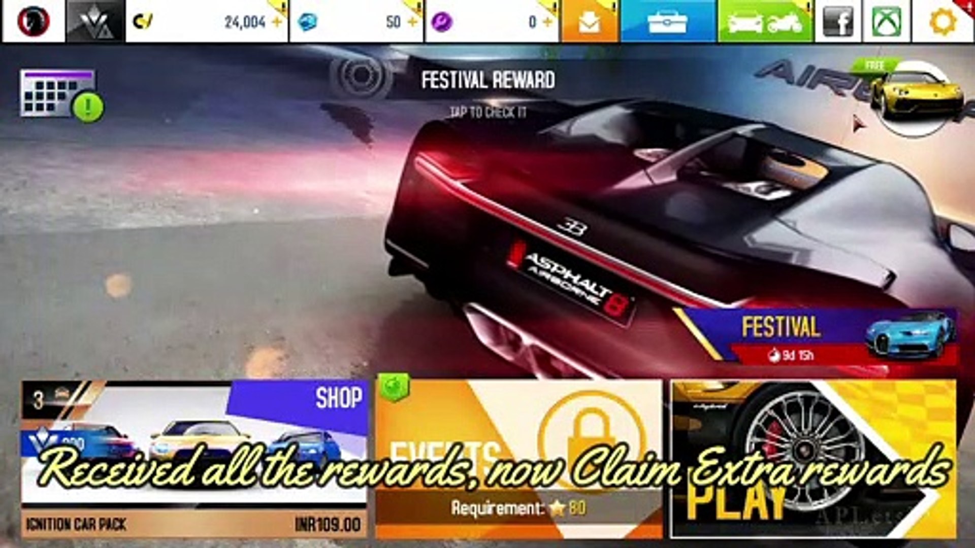 Rewarded Free Cars by Ads \u0026 Festival Quests Event 2020 - Asphalt 8 Airborne  | APLetsPlay, image size:1920x1080