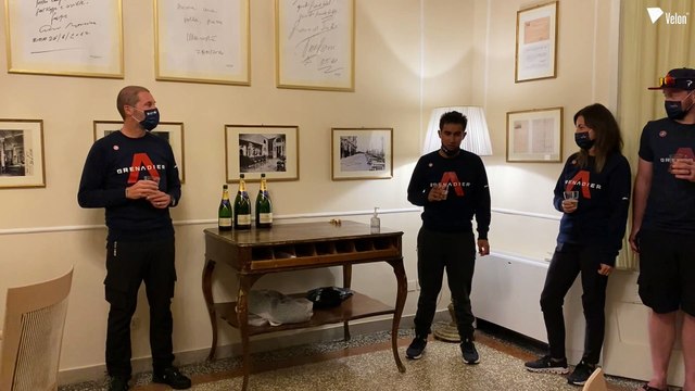 INEOS Grenadiers' Jhonatan Narvaez toasts Giro d'Italia win