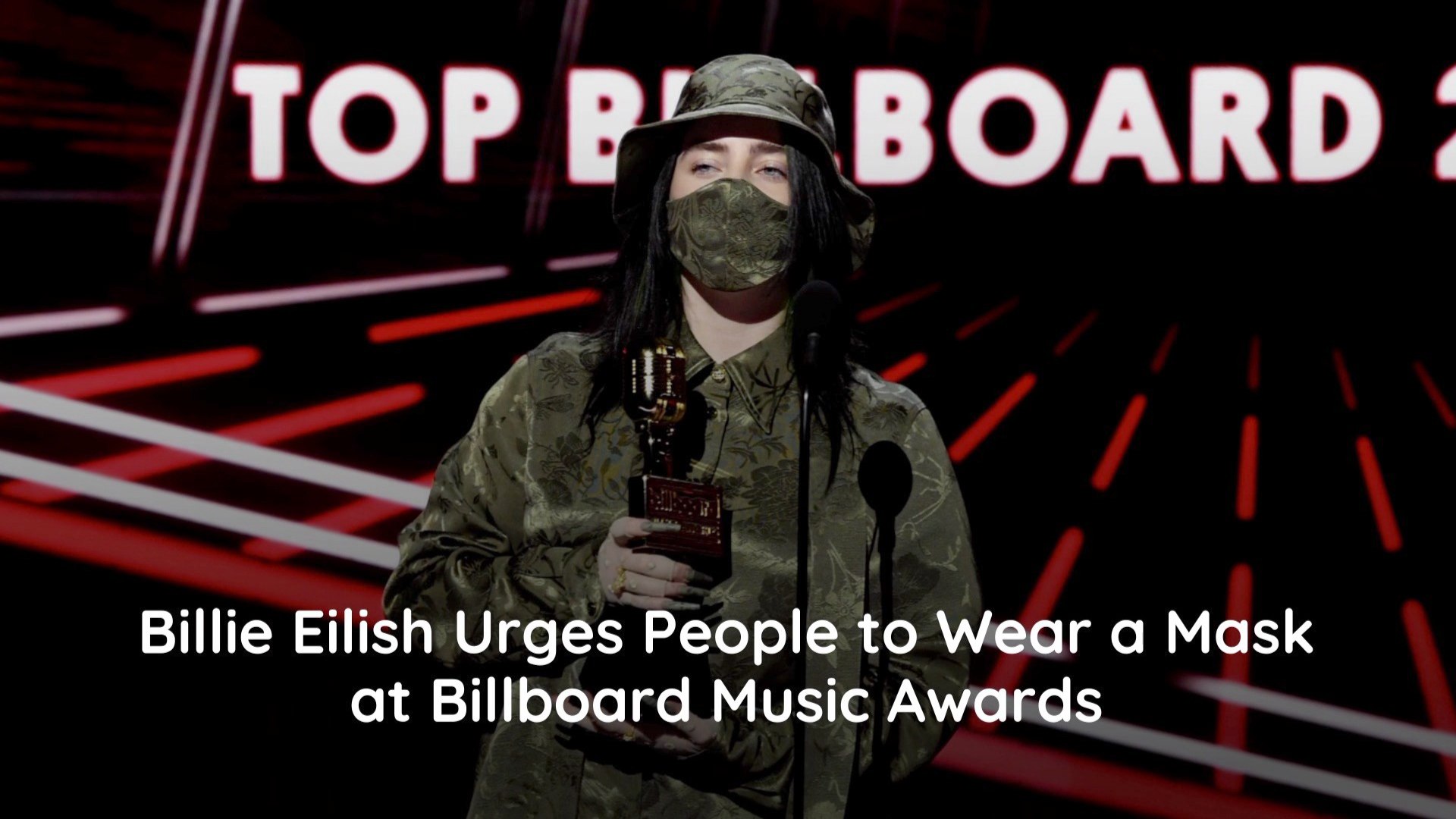 Billie Eilish Announces New Song Wearing a Louis Vuitton Face Mask