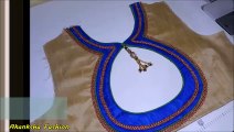 Easy blouse design cutting and stitching back neck/blouse design