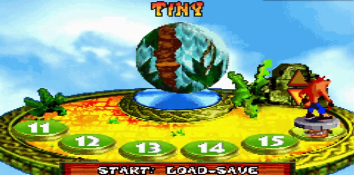 Crash Bandicoot : The Huge Adventure - Tiny Level - Game Boy Advance GBA