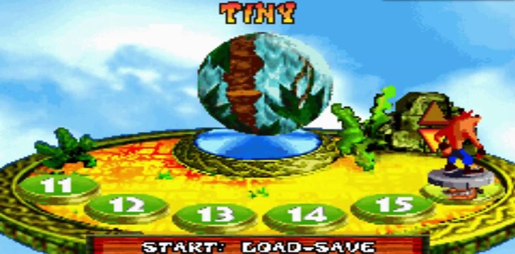 Crash Bandicoot : The Huge Adventure - Tiny Level - Game Boy Advance GBA