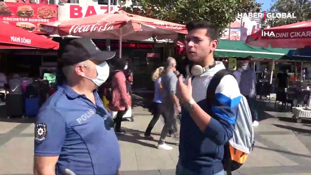 Maskesini takmayan gençten ilginç cevap: Nefes almak en doğal hakkımız ve ben bu haktan mahrum kalmak istemiyorum