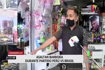 Carabayllo: delincuentes asaltaron barbería durante partido Perú vs Brasil