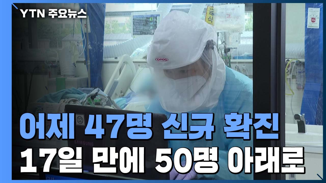 어제 47명 신규확진...17일 만에 50명 아래로 / YTN