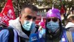 Profissionais de saúde franceses em greve