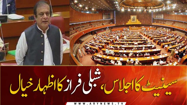 Shibli Faraz addresses Senate session