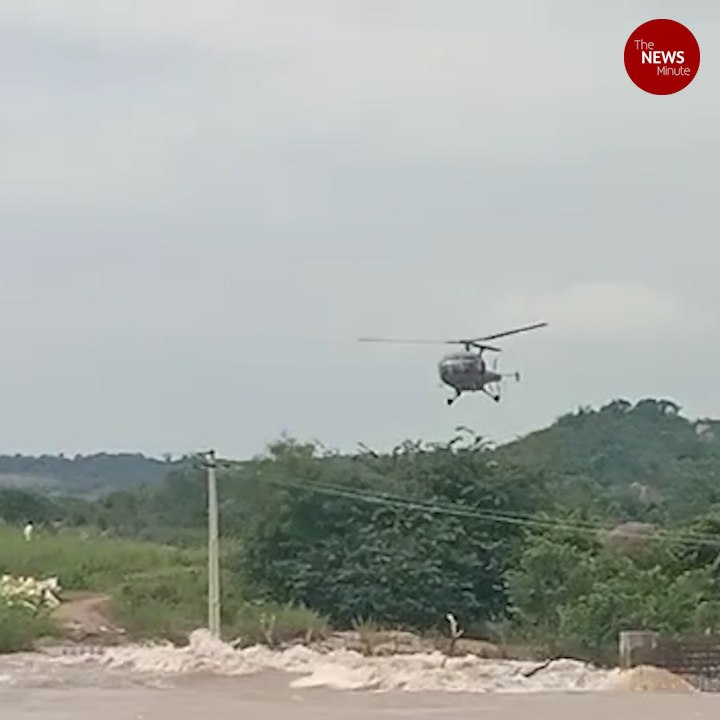 Five labourers stranded near overflowing streams in Telangana airlifted by Indian Army