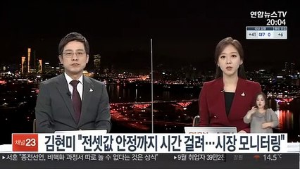 김현미 "전셋값 안정까지 시간 걸려…시장 모니터링"