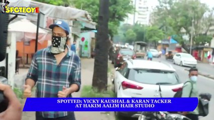 Spotted: Vicky Kaushal and Karan Tacker at Hakim's Aalim Hair Studio | SpotboyE