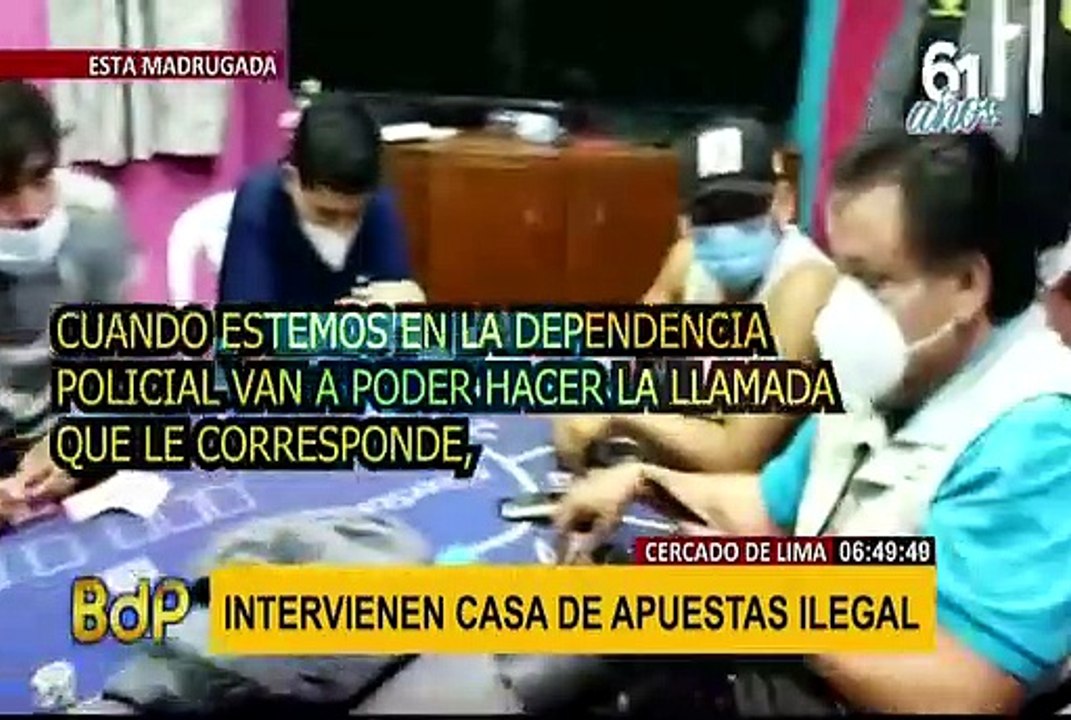 Intervienen casa de apuestas clandestina en el Cercado de Lima