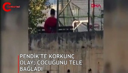 İstanbul'da rezalet! İple banka bağladılar