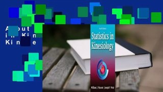 About For Books  Statistics in Kinesiology  For Kindle