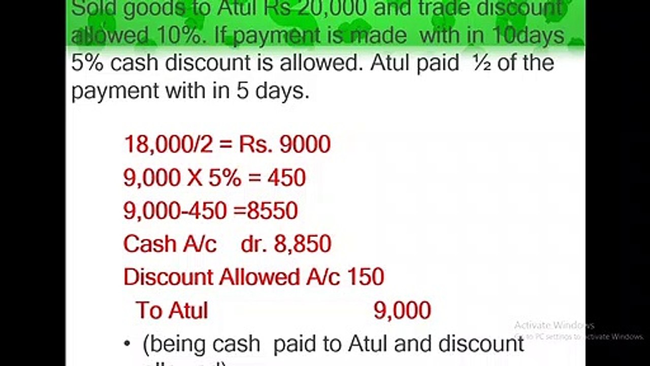 trade discount and cash discount