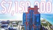 Inside a $7.1M Miami Beach 2-Story Penthouse