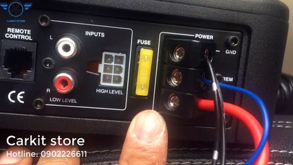 Sub gầm ghế Nakamichi bass đánh tức ngực hướng dẫn ae chi tiết cách lắp đặt Carkit store