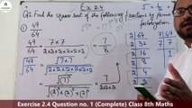 Unit 2 Ex. 2.4 Question no. 1 Class 8 Math PTB (Square Root by Prime Factorization Method) Learning Zone.
