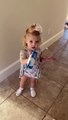 Toddler is Very Enthusiastic about Rice Krispy Treats