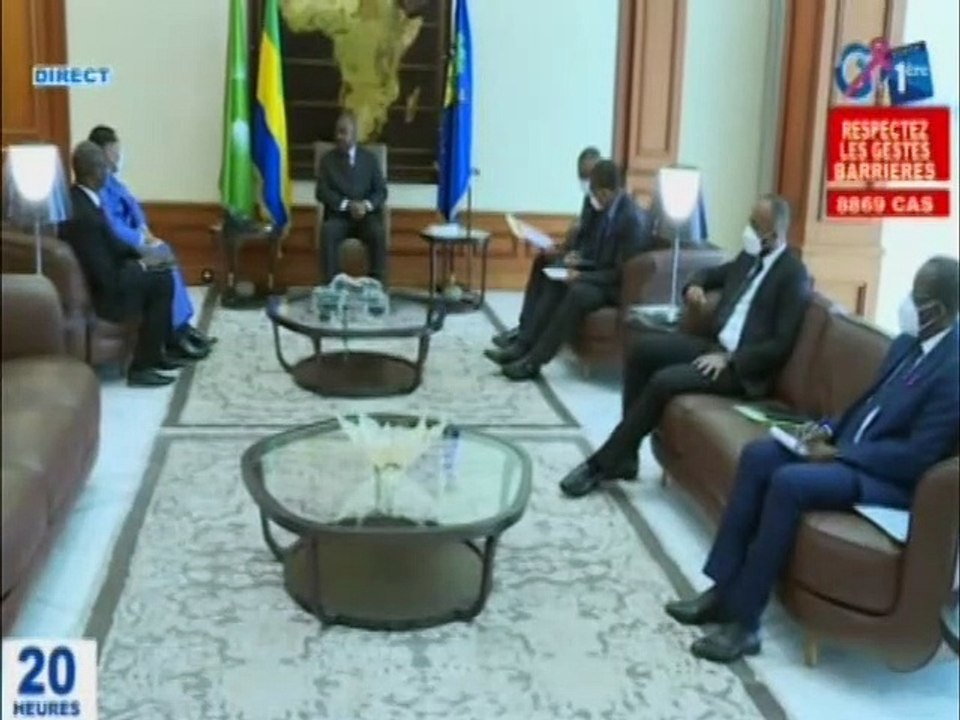 RTG / Échange entre le Président Ali Bongo et une délégation conduite par le Président de la CEMAC