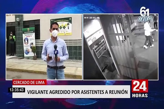 Cercado de Lima: vigilante recibe golpiza por evitar reunión