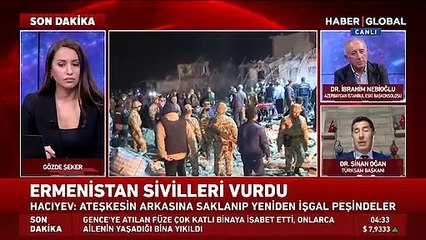 TÜRKSAM Başkanı Sinan Oğan: Ermenistan normal bir savaşta kullanılmaması gereken füzeleri Gence'de kullanıyor