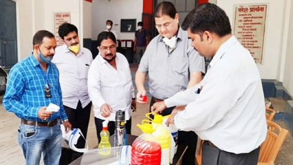 राजू राणा ने स्कूल में जाकर सैनिटाइजर की व्यवस्था को किया चेक