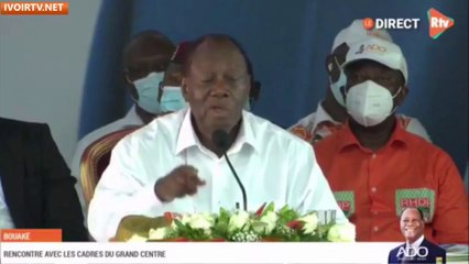 Election/OUATTARA tacle l'opposition: "Ce sont les tonneaux vides qui font du bruit"pas de transition