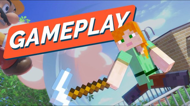 MINECRAFT dans SMASH BROS ULTIMATE : les AVANTAGES et les DÉFAUTS de STEVE - Gameplay Switch