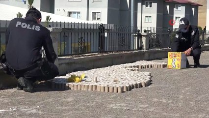 Vatandaşlar dinamite benzetti, polis alarma geçti, alçı kayıpları olduğu anlaşıldı