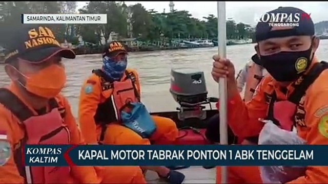 Kapal Motor Tabrak Ponton Satu ABK Tenggelam