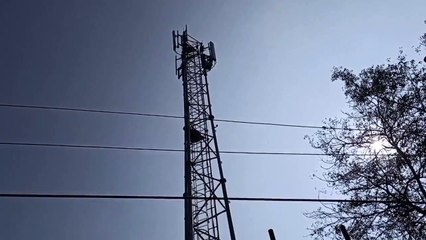 भदोही में राजस्वकर्मियों के रवैये से परेशान किसान चढ़ा टावर पर, मौके पर पहुंची पुलिस