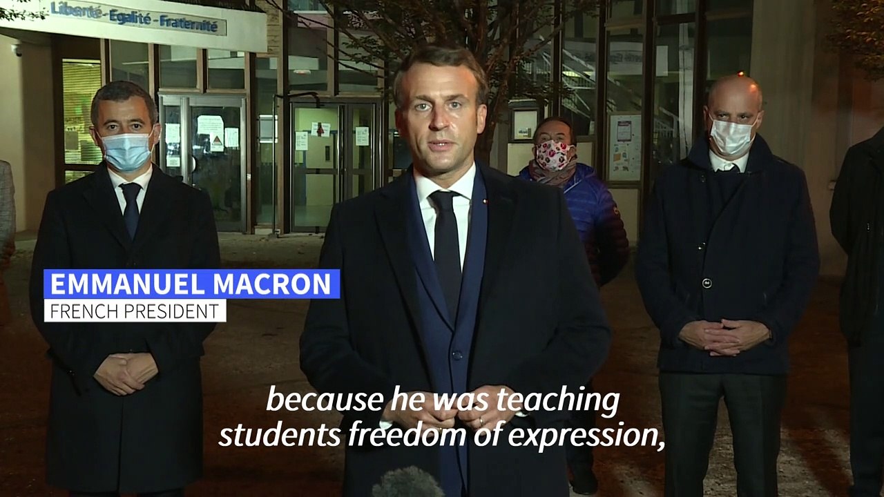 Macron: decapitated teacher was victim of "Islamist terrorist attack"