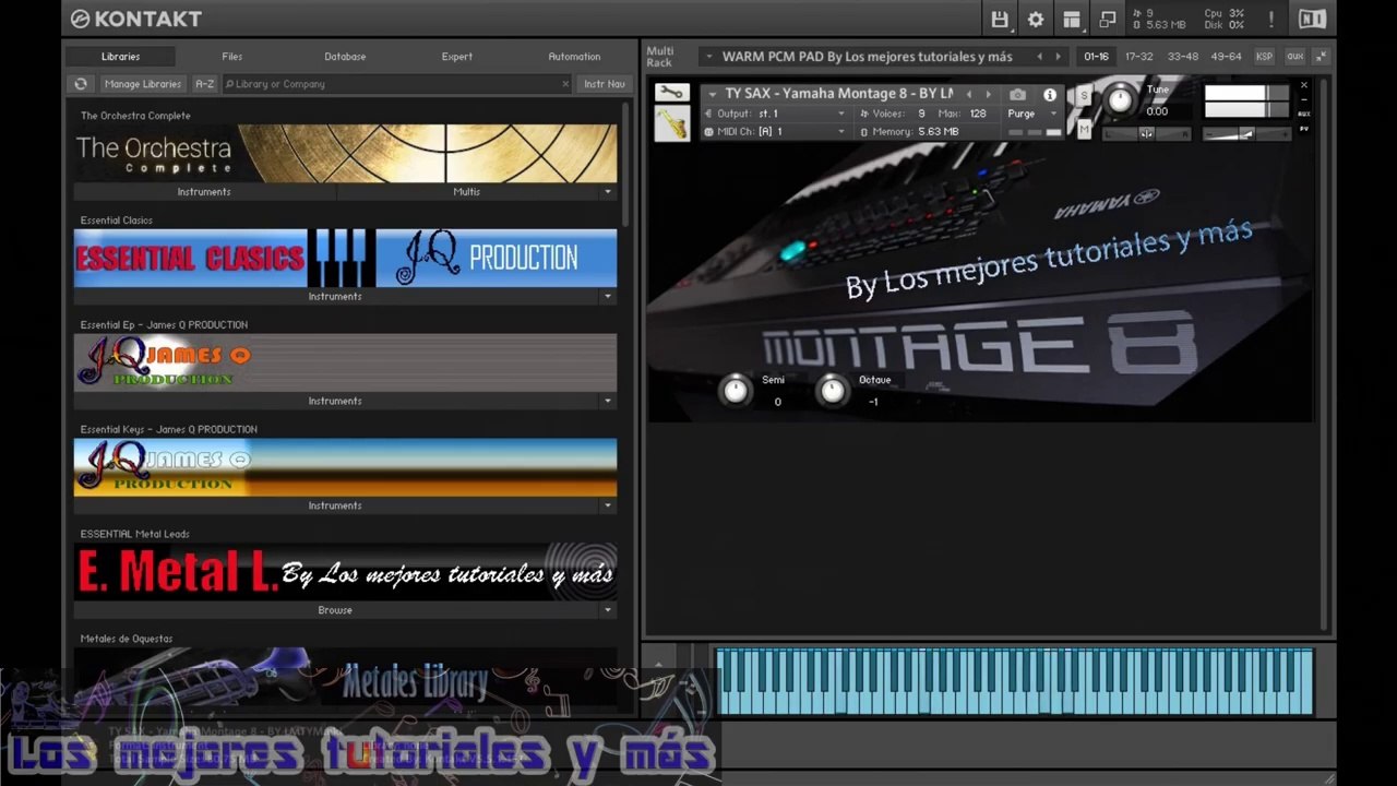 Yamaha Montage 8 - TY SAX Musical Instrument - SAMPLES KONTAKT 5.5.1 o superior