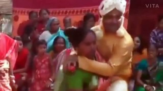 Aunty lift his son-in-law and Crazy Dance in marriage